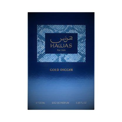 Hawas For Him Gold Digger Perfume 100ml EDP Rasasi