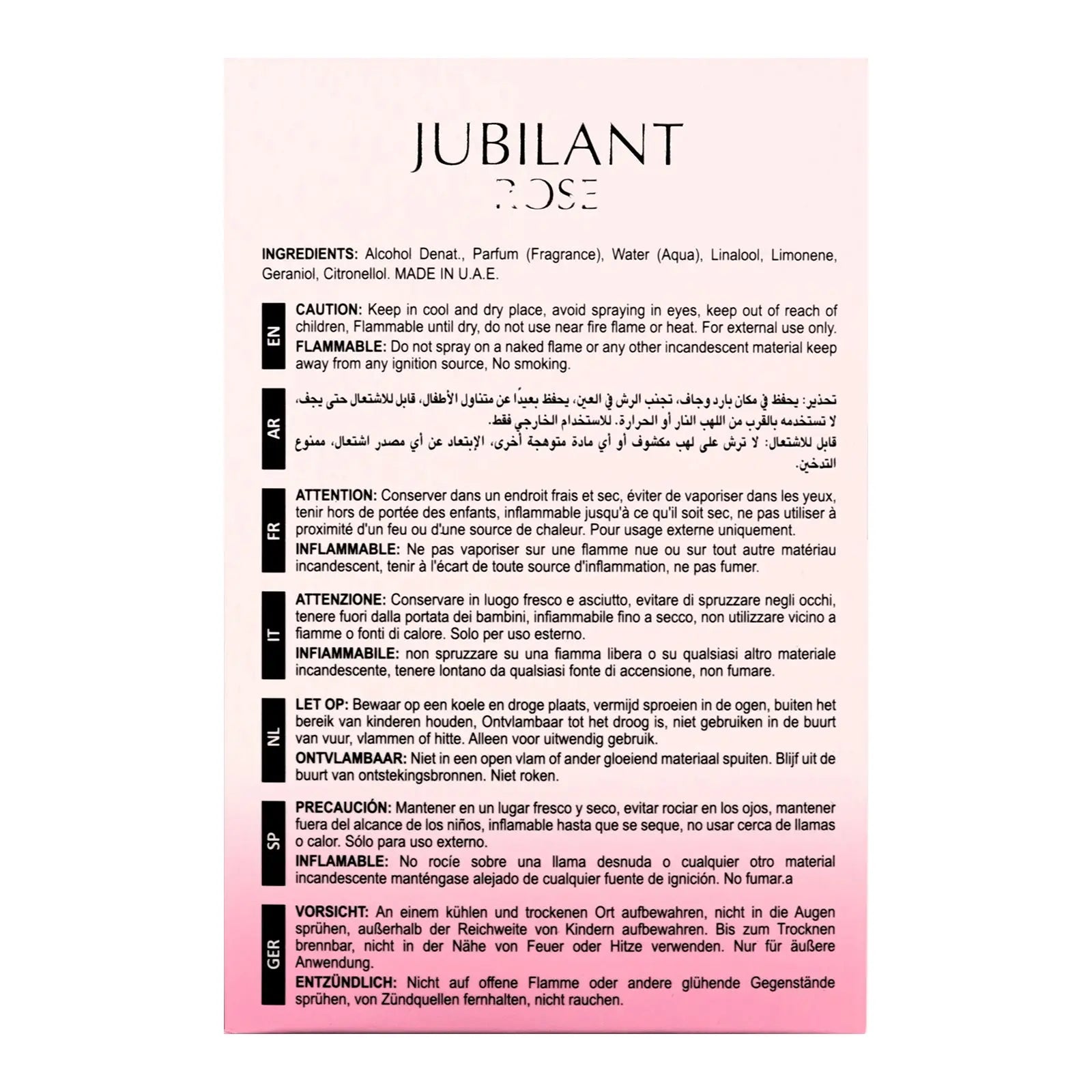 Jubilant Rose Perfume 100ml EDP Maison Alhambra