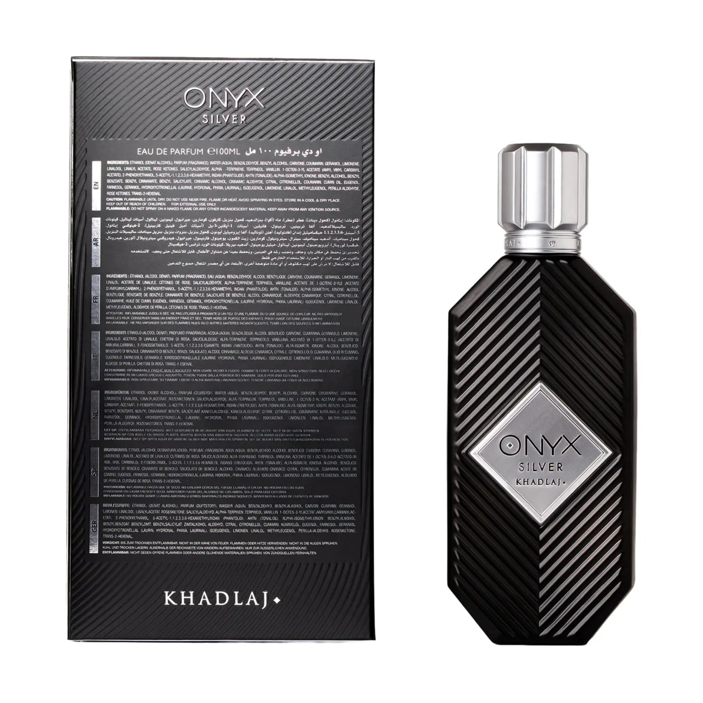 Onyx Silver Perfume 100ml EDP Khadlaj