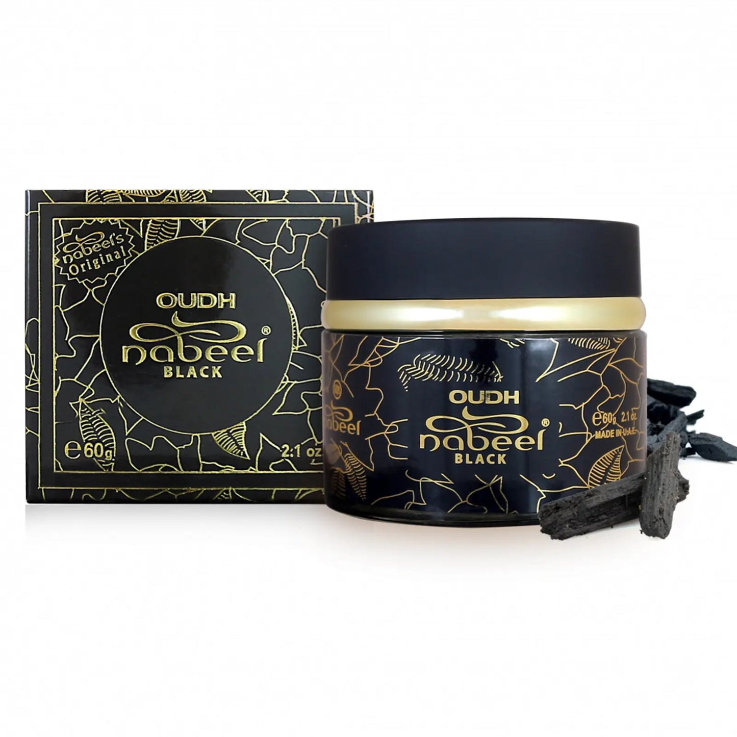 Oudh Nabeel Black Bakhoor Incense 60g Nabeel