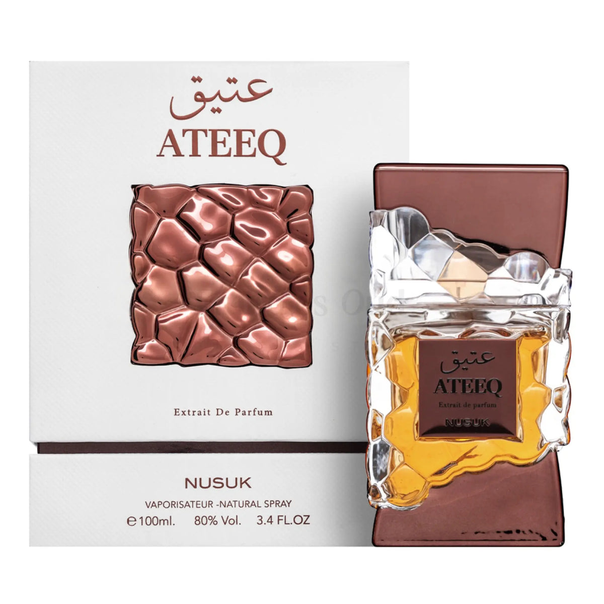 Ateeq by Nusuk 100ml Extrait: Honey, Tobacco & Vanilla