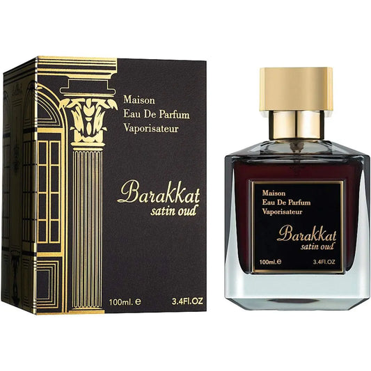 Barakkat Satin Oud Perfume 100ml EDP Fragrance World-Emirates Oud