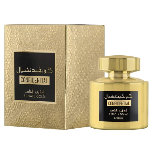 Confidential Private Gold Perfume 100ml EDP Lattafa-Emirates Oud