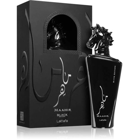 Maahir Black Edition Perfume 100ml EDP Lattafa-Emirates Oud