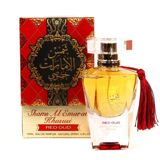 Shams Al Emarat Khususi Red Oud Perfume 100ml EDP Ard Al Zaafaran-Emirates Oud